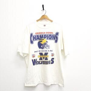 Vintage Michigan Wolverines Orange Bowl Champions T Shirt XXL 2XL